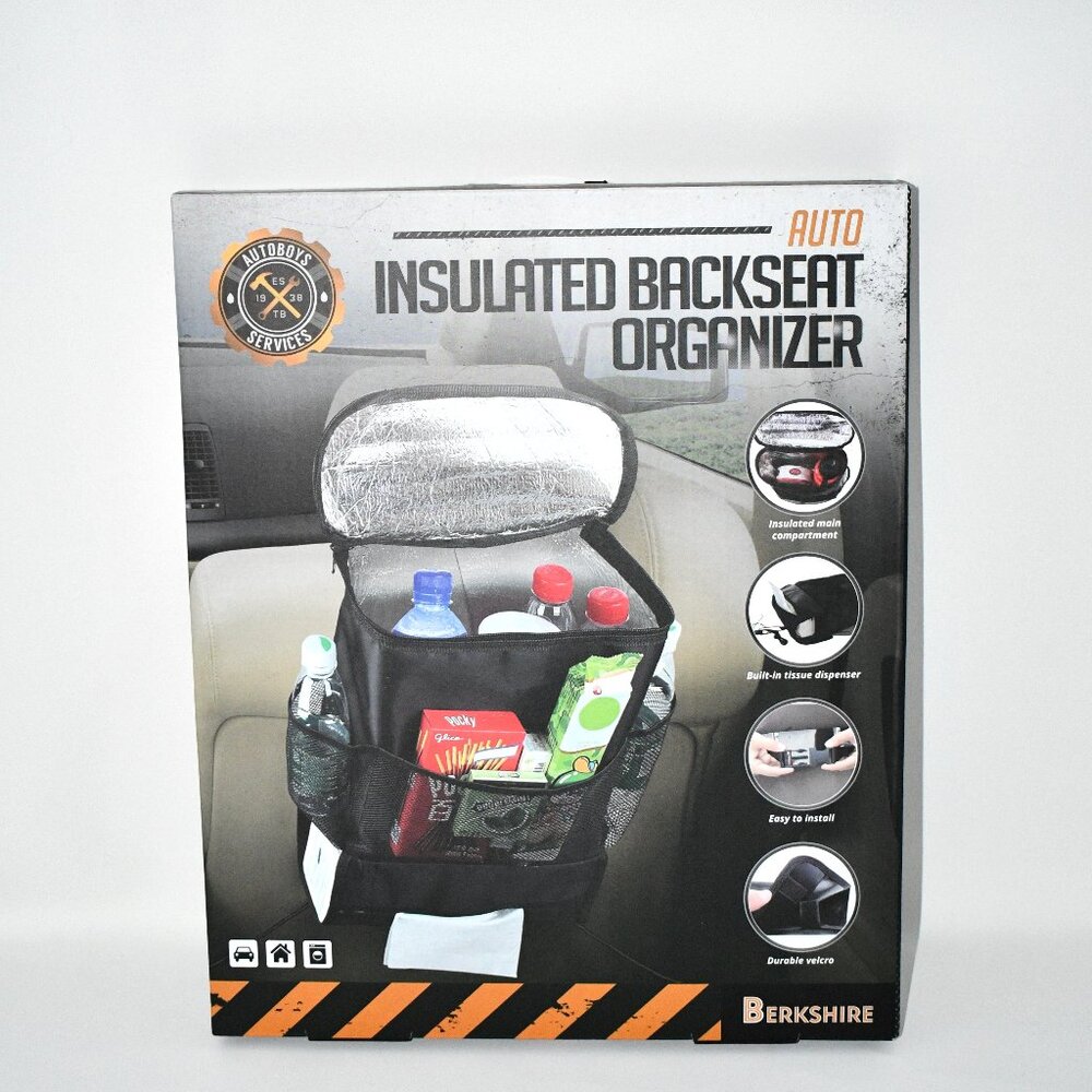 Berkshire Autoboys Services Insulated Car Back Seat Organizer #BR3-58093 NWT Det